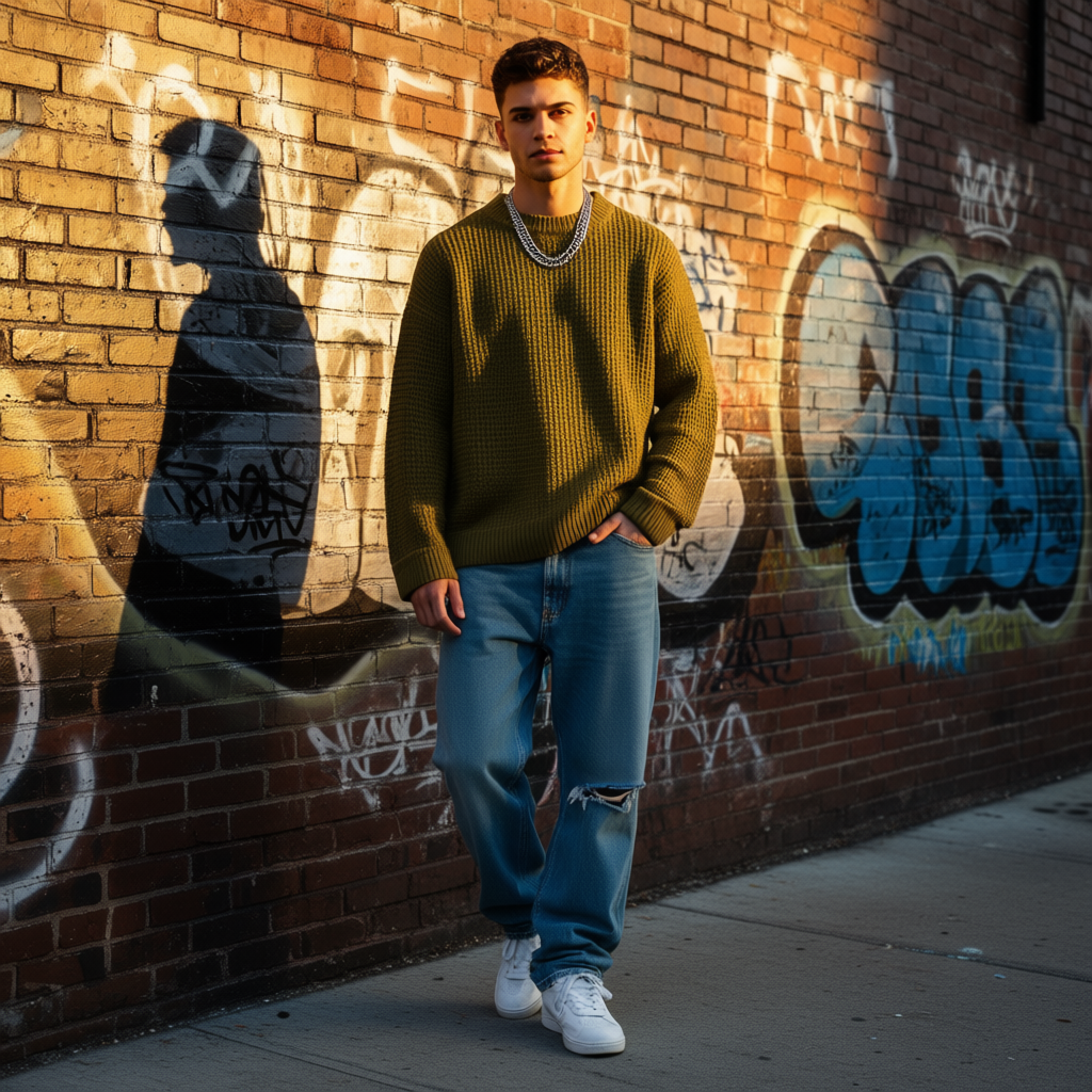 Hudson Waffle Crewneck Sweater